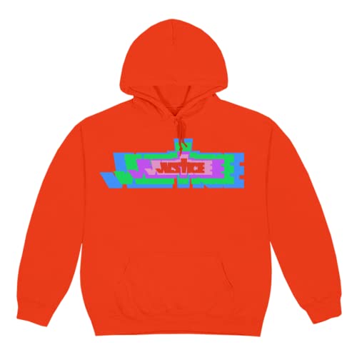Justin Bieber Official Justice World Tour Hoodie — Logo Unisex Pullover Sweatshirt (Orange)