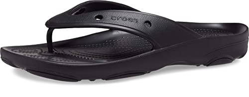 Crocs Unisex Men's and Women's Classic All Terrain Flip Flops, Black, 12 Women/10 Men