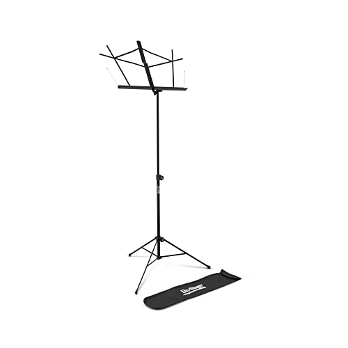 OnStage SM7122BB Compact Folding Sheet Music Stand with Bag, Black