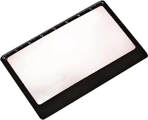 Credit Card Size 3X Magnifiers, Each Magnifier for Use as 3X Magnifying Glass, Reading has 3X Fresnel Lens, Pocket Magnifier, Reading Magnifier for Menus or can use as Accessory for ID Badge Holders