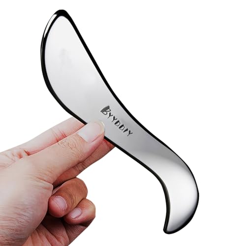 BYYDDIY Stainless Steel Gua Sha Muscle Scraper Tool,Scar Tissue Tool,Physical Therapy Tools,Muscle Scraping Tool,Guasha Massage Scraper,IASTM Tools,Skin Scraping Tool,Soft Tissue Massage Tool