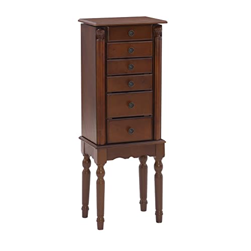 Powell Lightly Distressed 'Deep Cherry' Jewelry Armoire