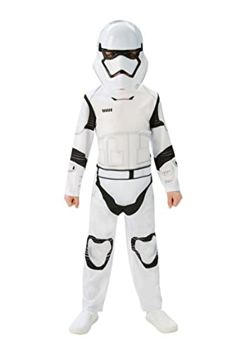 Storm Costume Trooper Mask Kids Jumpsuit Helmet Full Sets Empire Outfits Role Play Halloween Accessories (White, Medium)