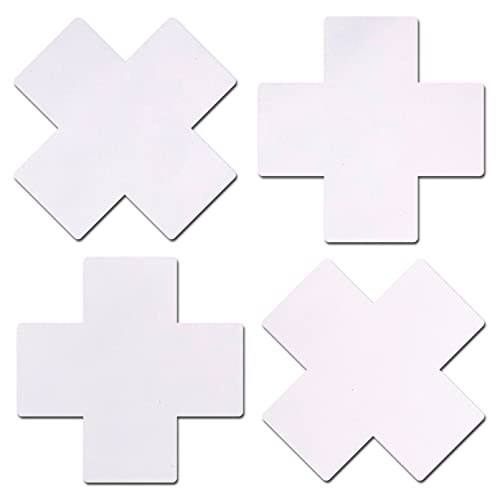 PASTEASE Small Pasties - Nipple Covers for Festivals, Raves, & Lingerie | Halloween Accessory | Latex Free & Made in USA (2 Pairs Petite Matte White X)