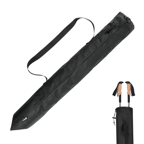 Cosmos Portable Trekking Poles Carrying Bag Tent Poles Bag Replacement Storage Bag Pouch for Walking Stick Trekking Hiking Poles, 27.5 Inches Length, Black
