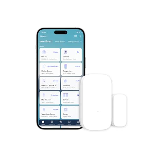 Aqara Door and Window Sensor, Requires Aqara Hub, Not Support Hubs from Other Brands, Zigbee Connection, Wireless Mini Contact Sensor, Compatible with Apple HomeKit, Alexa, Works with IFTTT