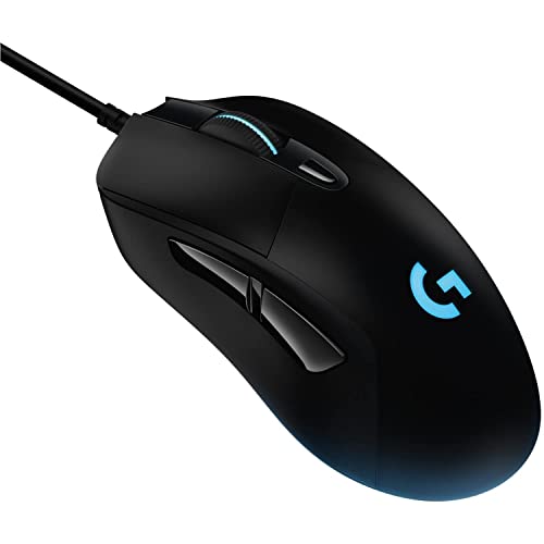 Logitech G403 Hero Wired Gaming Mouse, Hero 16K Sensor, 16000 DPI, RGB Backlit Keys, Adjustable Weights, 6 Programmable Buttons, On-Board Memory, Braided Cable, PC/Mac/Laptop - Black