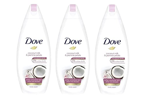 Dove Purely Pampering-Coconut milk with jasmine petals Body Wash 500ml/16.9oz - 3 Pack