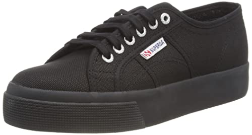 Superga Women's 2790acotw Linea Up and Down Sneaker, Black (Full Black 996), 8.5