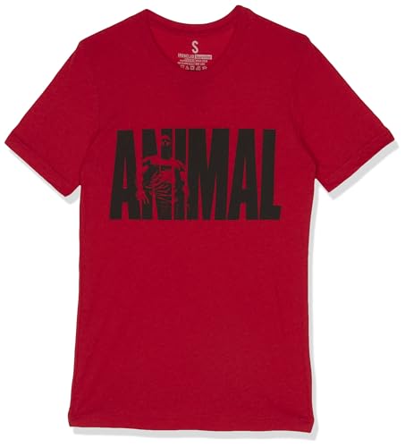 Animal unisex adult Iconic M-Stak Premium Tee T Shirt, Red, Medium US