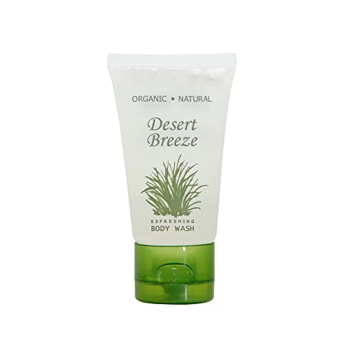 Desert Breeze Body Wash, Travel Size Hotel Toiletries, 1 oz Flip Cap (Case of 20)