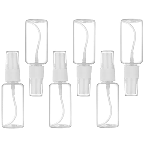 Spray Bottle, 1oz/30ml Small Plastic Fine Mist Spray Bottles, Mini Empty Travel Bottles with Funnels and Labels 6 Pack