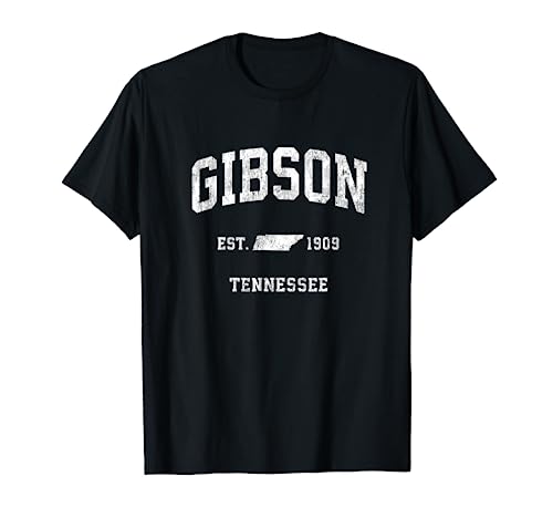 Gibson Tennessee TN Vintage Athletic Sports Design T-Shirt