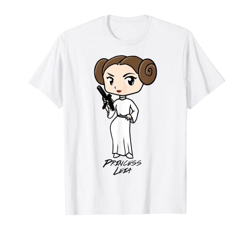 Star Wars Princess Leia Cute Cartoon Graphic T-Shirt T-Shirt