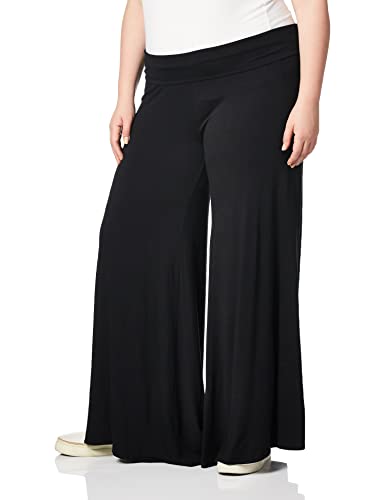 Star Vixen Women's Plus-Size Wide-Leg Palazzo Pant, Black, 3X