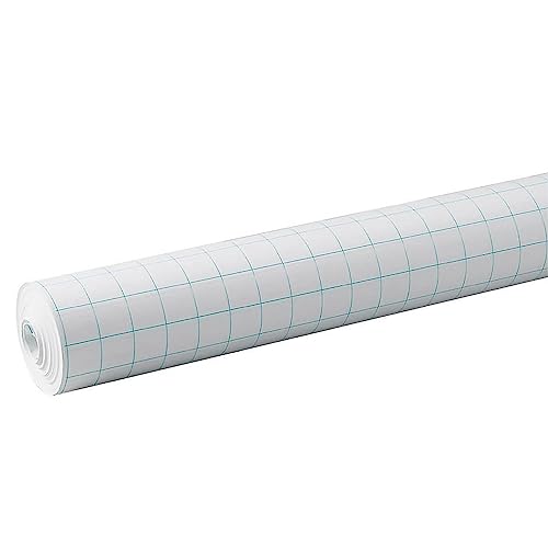 Pacon 34-inch x 200', 1-inch Quadrille Ruled, Grid Paper Roll, White (PAC0077810)