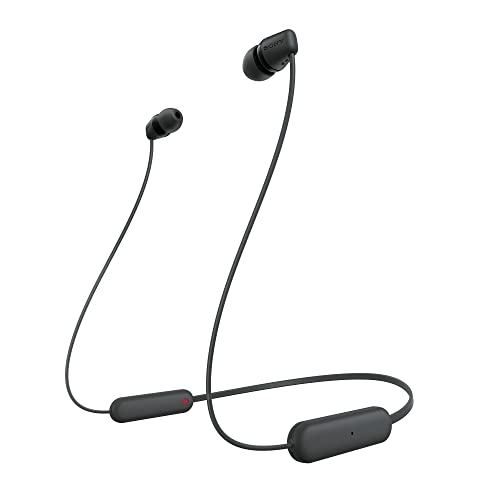 Sony WI-C100 Wireless in-ear Bluetooth Headphones with built-in microphone, Black