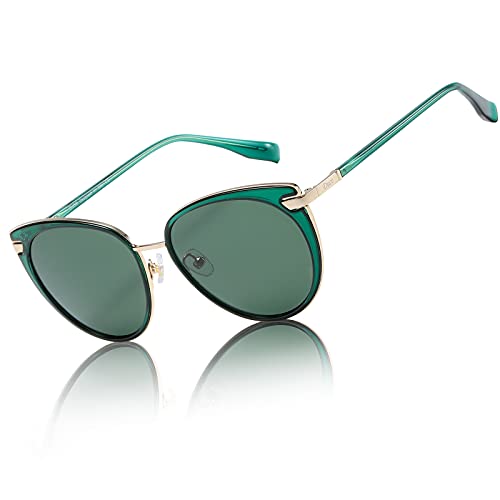DUCO Cat Eye Sunglasses for Women Retro Polarized Womens Sun Glasses 90s Vintage Shades UV Protection DC1222