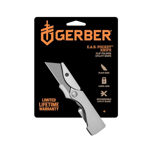 Gerber Gear EAB Pocket Knife with Money Clip - 1.5' Blade Length Folding Knife - EDC Gear and Equipment - Stainless Steel