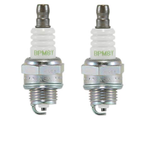 (2) NGK BPM8Y Spark Plugs - Replaces 2057, 5574, 15901019830, 285982 - Also Fits Echo SRM225, SRM210, SRM230, HC150, PE225, PB620, PE200, PB265, PE230, SRM280, HC155, PB460LN , PE280, PE260
