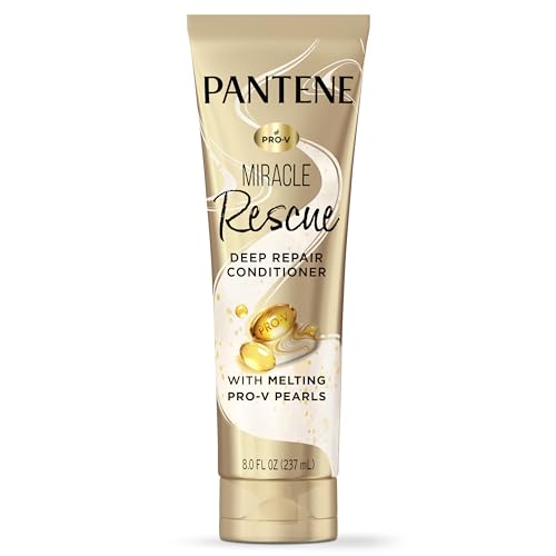 Pantene Miracle Rescue Deep Conditioner - Melting Pro-V Pearls for Dry, Damaged or Color-Treated Hair, Softens and Repairs, 8.0 oz