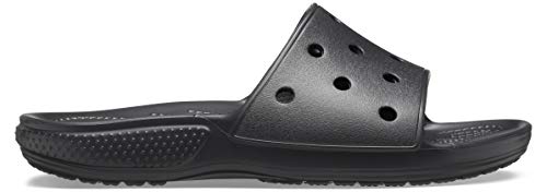 Crocs Unisex Classic Slide Sandals, Black, 9 Men/11 Women