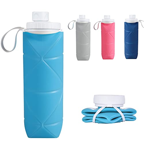 SPECIAL MADE Collapsible Water Bottles Cups for Gym Camping Hiking Travel Sports Leakproof Valve Reusable BPA Free Silicone Foldable Lightweight Durable 11oz