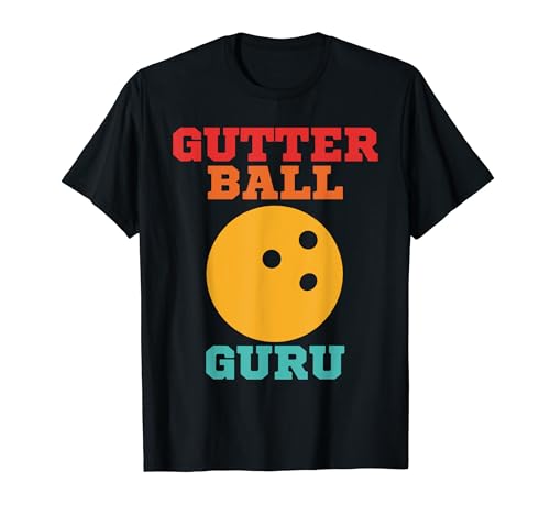 Gutter Ball Guru Funny Bowling Design T-Shirt