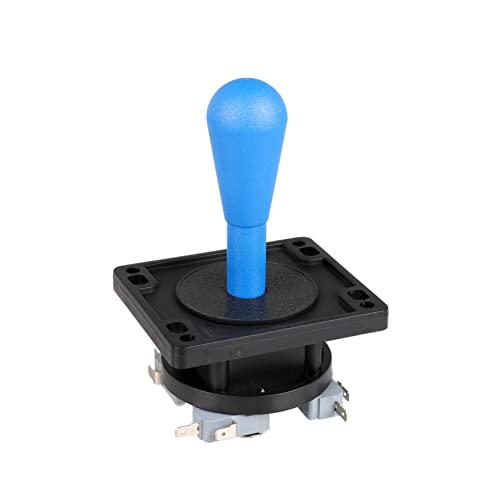 EG STARTS American Style Arcade Competition 2Pin Bat Joystick Switchable from 8 Ways Operation, Elliptical Handle, Precision 8-Way 0.187' (4.8mm) Terminal (Blue)