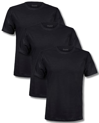Kingsted Black T-Shirts for Men - Royally Comfortable - Super Soft Premium Cotton Blend - Short Sleeve Tagless Crewneck - Well-Crafted Classic Tees (3 Pack Black, X-Large)
