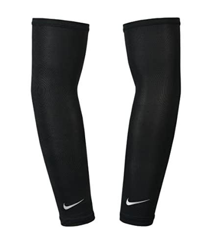 Nike Dri-Fit UV Solar Arm Sleeves - 1 Pair - Unisex - Adult (Black, Adult S/M)