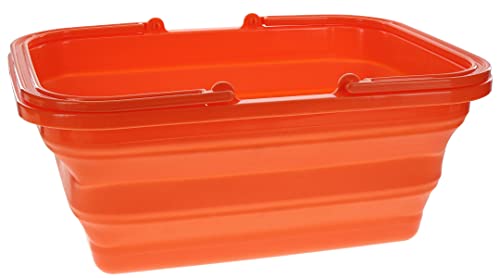 ust FlexWare Collapsible Sink with 2.25 Gal Wash Basin for Washing Dishes and Person During Camping, Hiking and Home, Orange, One Size (20-02735)