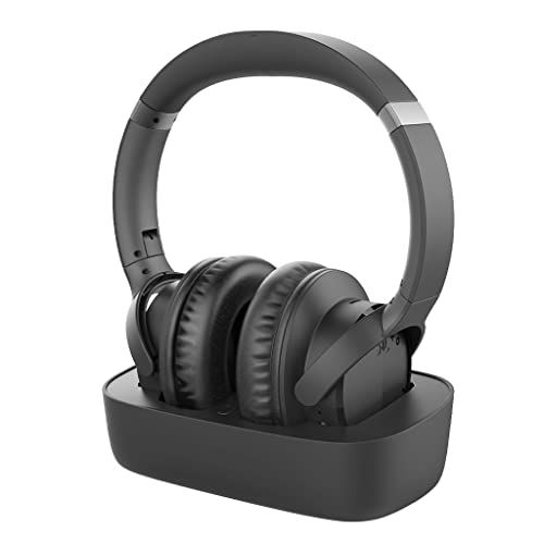 Avantree Ensemble - Wireless Headphones for TV Watching with Charging Dock, Easy Setup & Comfortable Fit for Seniors, 35hrs Playtime Bluetooth Headset, Compatible with All TVs, No Lip-Sync Delay