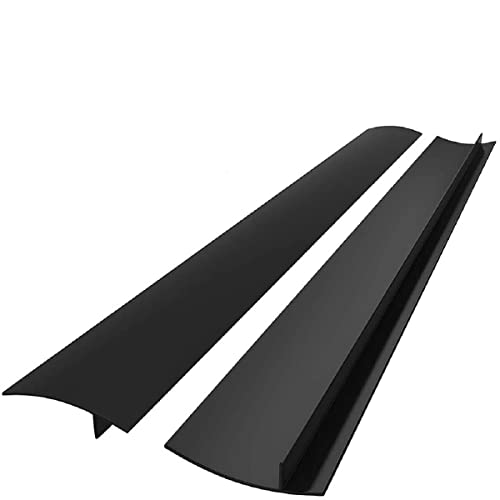 Stove Gap Covers Kitchen Counter Gap Covers (30 Inch, 2 PCS) Heat Resistant Oven Gap Filler Seals Gaps Between Stovetop and Counter, Easy to Clean, Black
