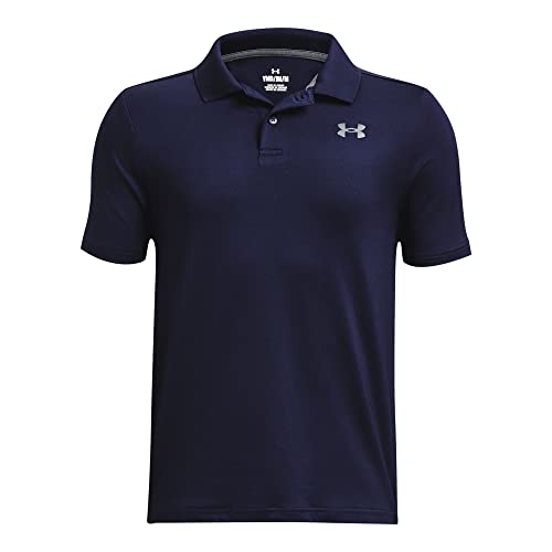 Under Armour Boys' Performance Polo, (410) Midnight Navy / / Pitch Gray, Youth Large
