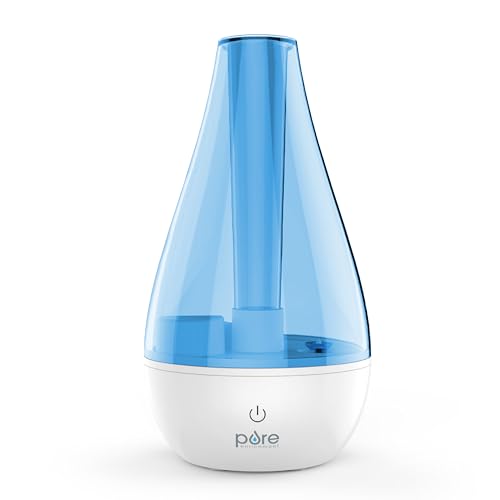 Pure Enrichment MistAire Studio Ultrasonic Cool Mist Humidifier - Small & Compact, Overnight Operation, 2 Mist Settings, Optional Night Light, & Auto Shut-Off - For Offices, Plants & Small Spaces
