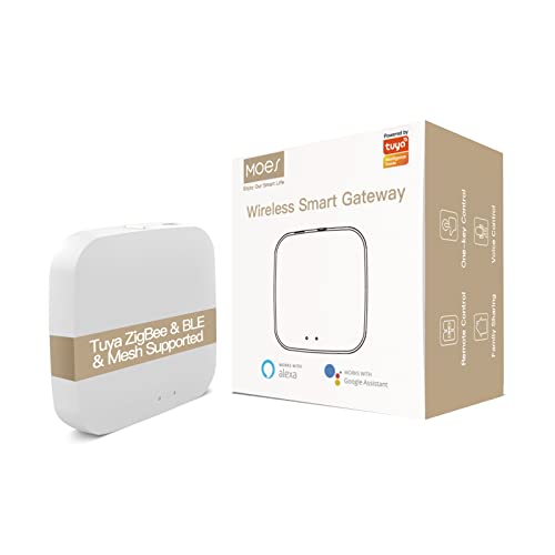 MOES ZigBee & Bluetooth & Mesh Gateway, Tuya Wireless Smart Home Bridge Hub, Only Support Tuya Smart Device Work with Smart Life/MOES App