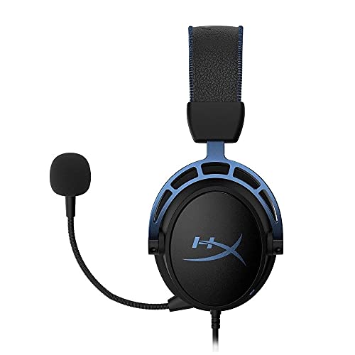 HyperX Cloud Alpha S - PC Gaming Headset, 7.1 Surround Sound, Adjustable Bass, Dual Chamber Drivers, Chat Mixer, Breathable Leatherette, Memory Foam, and Noise Cancelling Microphone - Blue