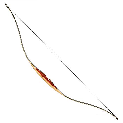 KAINOKAI 54' Traditional Laminated Recurve Bow/Archery Amercian Hunting&Target Horse Bow/Longbow Most Arrows fits,15-55 lbs for Kids Teens & Adults