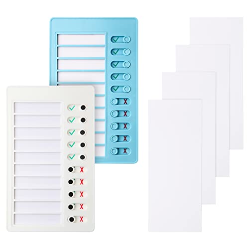 Aleric 2 Pieces Chore Chart for Kids to do List Chores Checklist Task Board, Sliding Morning Routine Chart for Adults, Daily Memo RV Checklist Planning Boards Reminder Chart