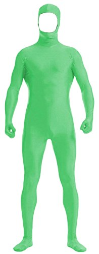 VSVO Face Open Zentai Spandex Bodysuit (Medium, Green)