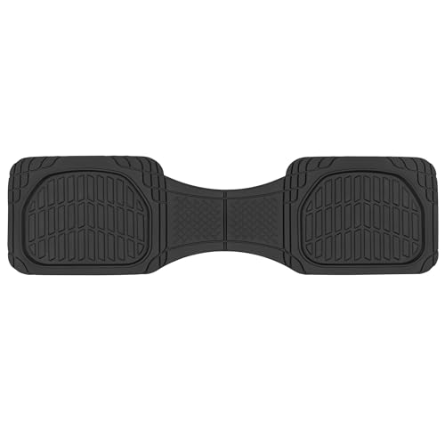 Motor Trend PRO920 Premium FlexTough Deep Dish Complementary Rubber Rear Floor Mats Liners, All Weather Protection, Designed for Trucks Cars Sedan SUV Black, 18'L x 58'W x 1'Th