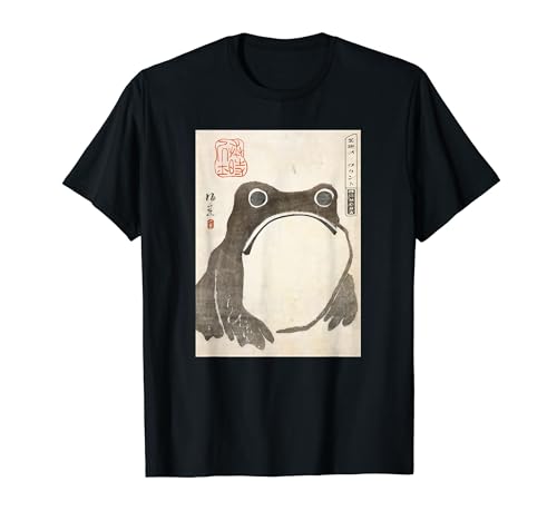 Grumpy Frog Japanese Art Print T-Shirt