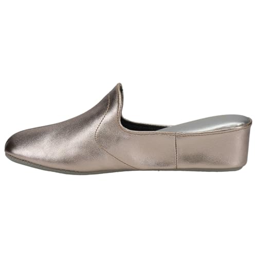 Daniel Green Womens Glamour Casual Slippers Casual - Silver - Size 7 M_W