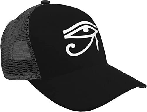 The Eye of Horus Ra Egyptian Illuminati Trucker Hat - Mesh Baseball Snapback Cap for Men Or Women Outdoors