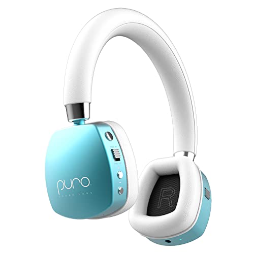 Puro Sound Labs PuroQuiets Volume Limited On-Ear Active Noise Cancelling Bluetooth Headphones – Lightweight Headphones for Kids with Built-in Microphone – Safer Sound Studio-Grade Quality (Teal)