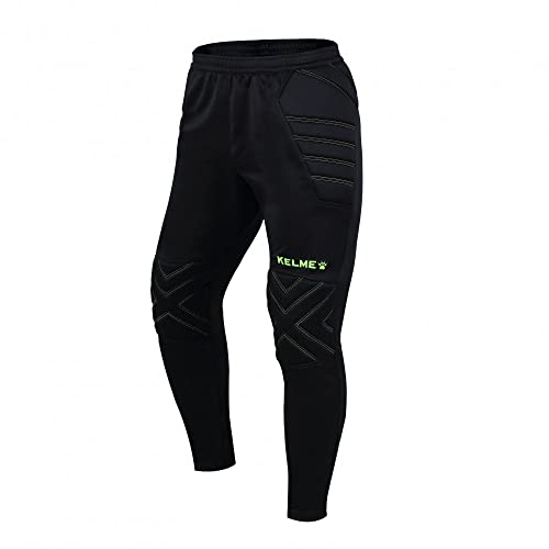 KELME Soccer Goalie Pants, Padded Goalkeeper Pants, Paintball Pants Medium Black Green