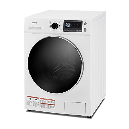 COMFEE’ 24' Washer and Dryer Combo 2.7 cu.ft 26lbs Washing Machine Steam Care, Overnight Dry, No Shaking Front Load Full-Automatic Machine, Dorm White