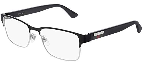 Gucci Gucci-Logo GG0750O 001 Eyeglasses Men's Black Full Rim Optical Frame 56mm