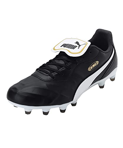 PUMA Unisex Adult^Unisex Adult King Top FG Football Boots, Black White, 12